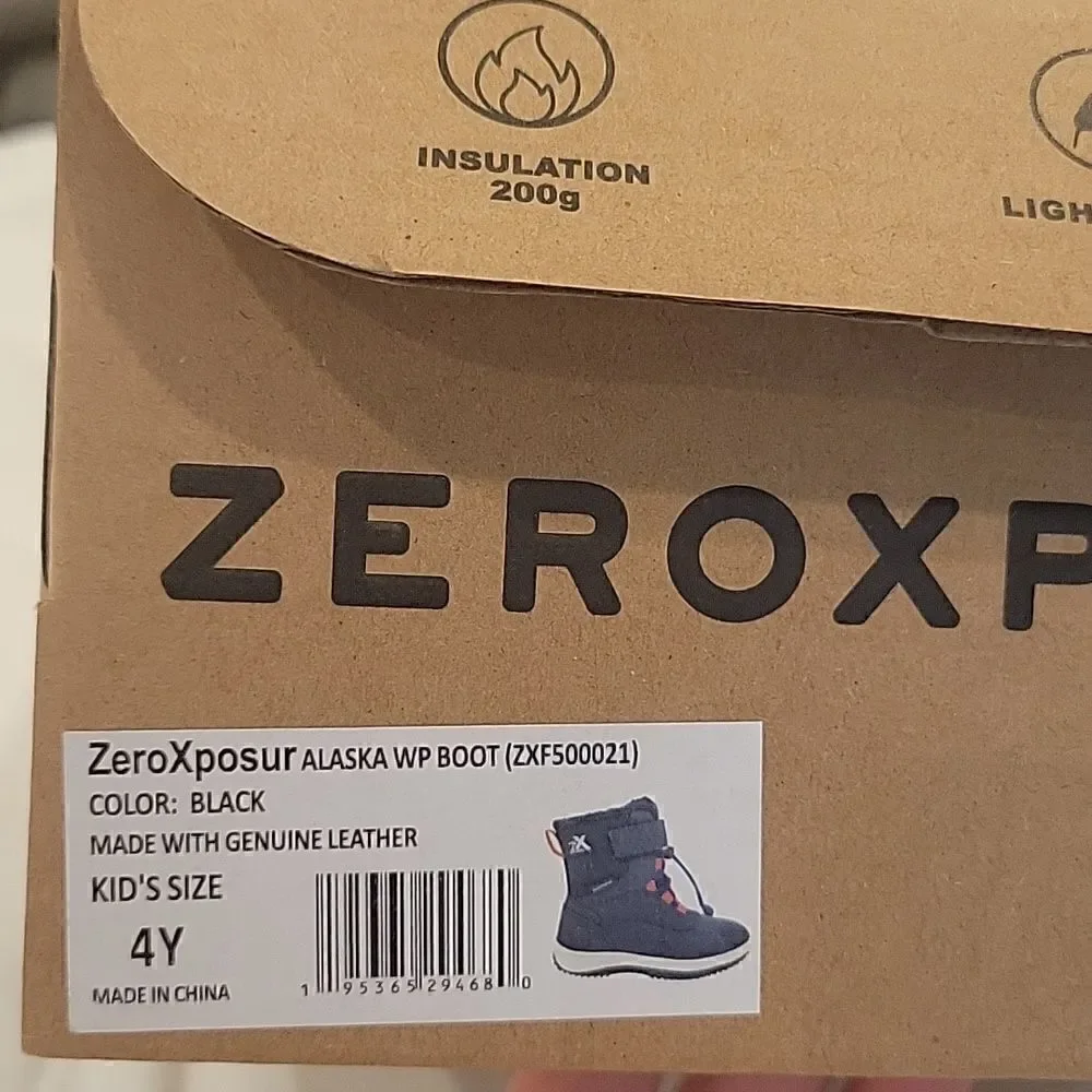 ZeroXposur Alaska Boys' Waterproof Insulated Snow Boots